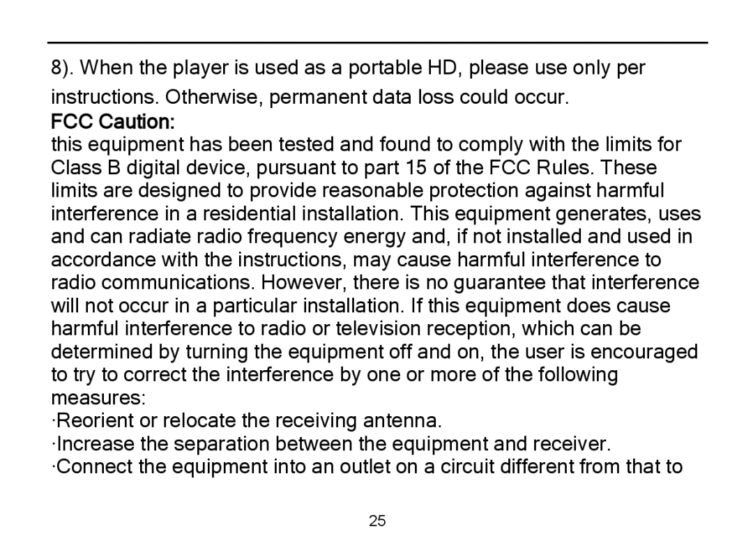 Nextar MA589 manual FCC Caution 