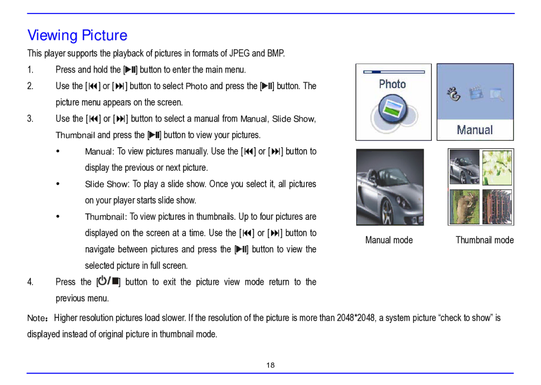 Nextar MA715A instruction manual Viewing Picture 