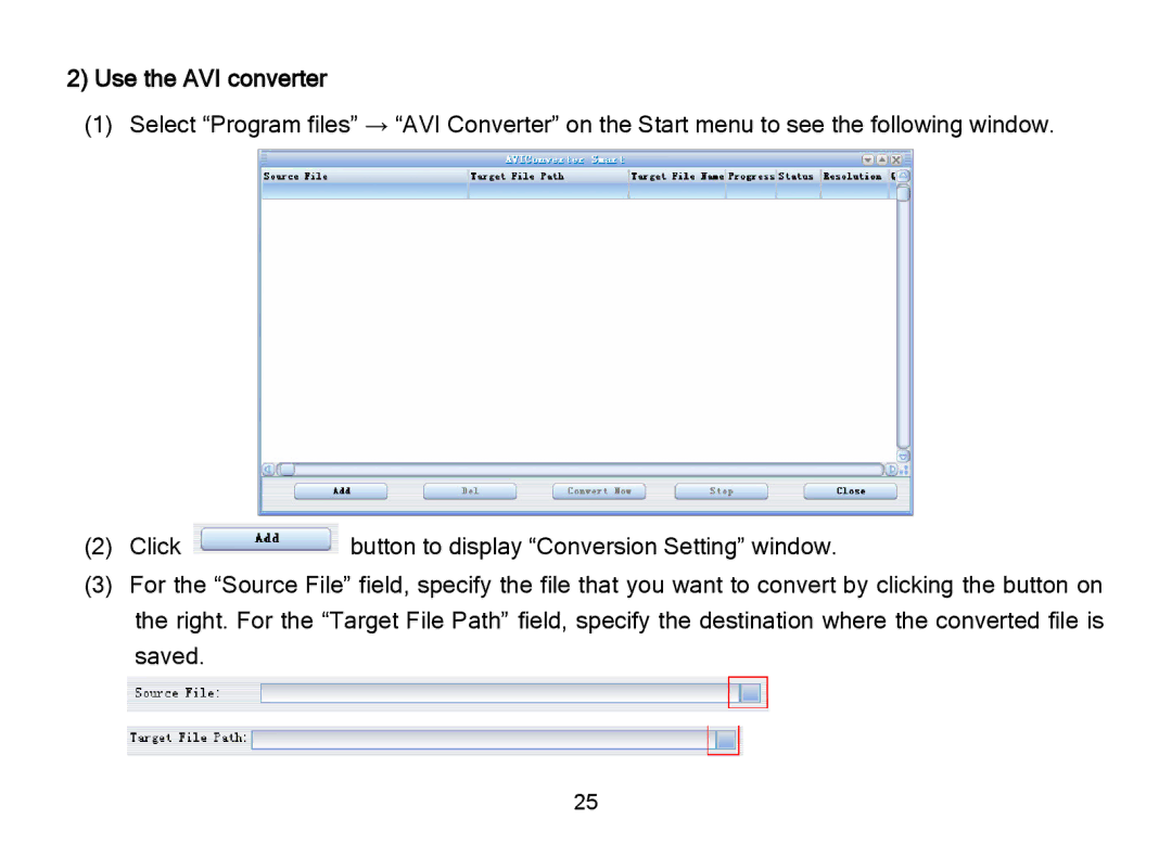 Nextar MA797 manual Use the AVI converter 