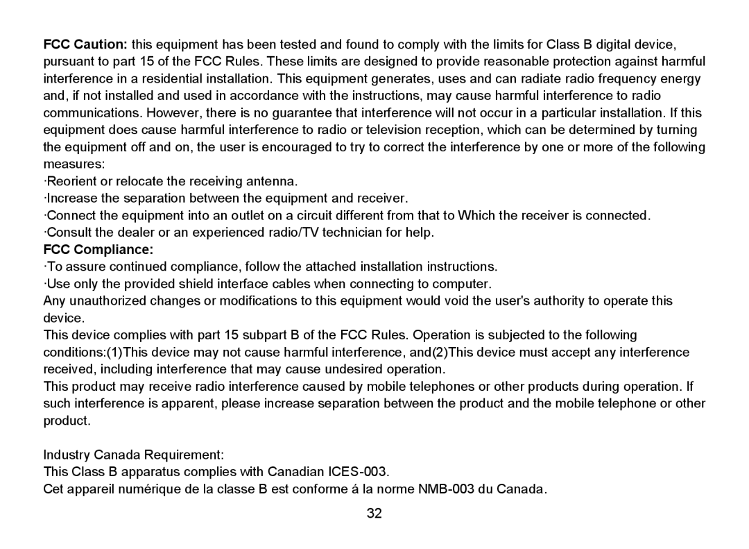 Nextar MA797 manual FCC Compliance 