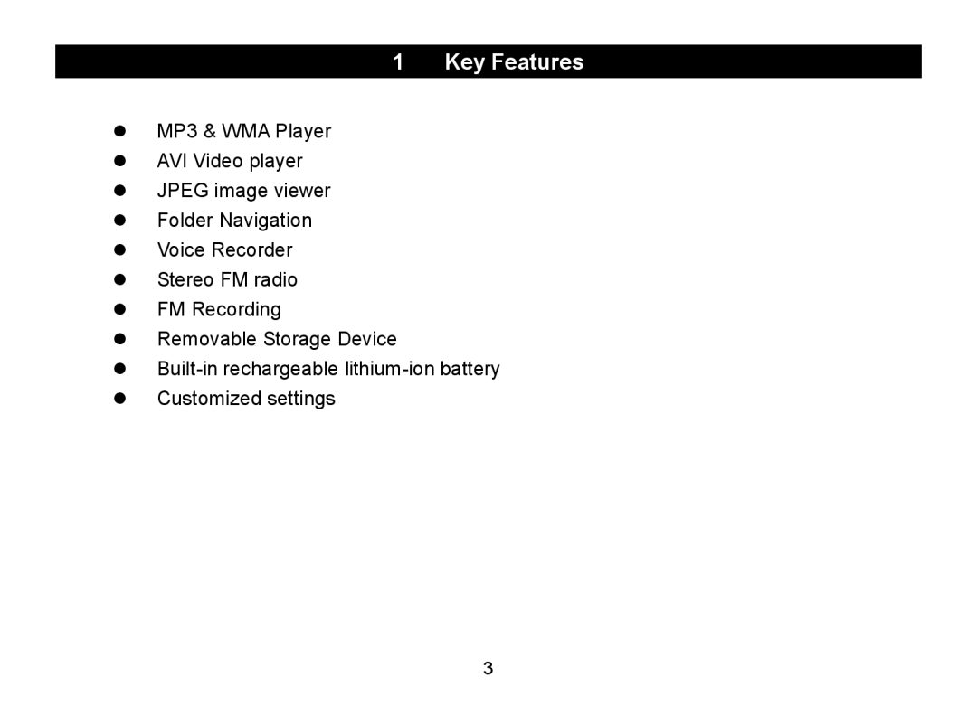 Nextar MA797 manual Key Features 