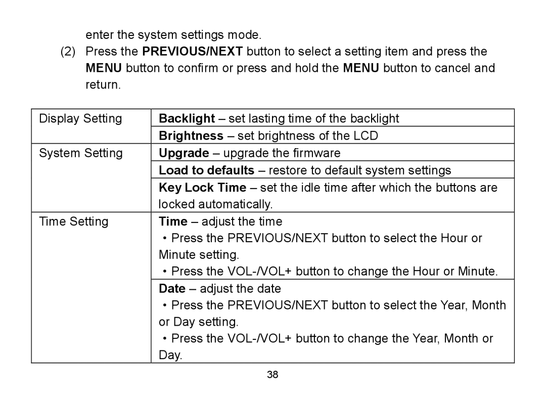 Nextar MA809 manual 