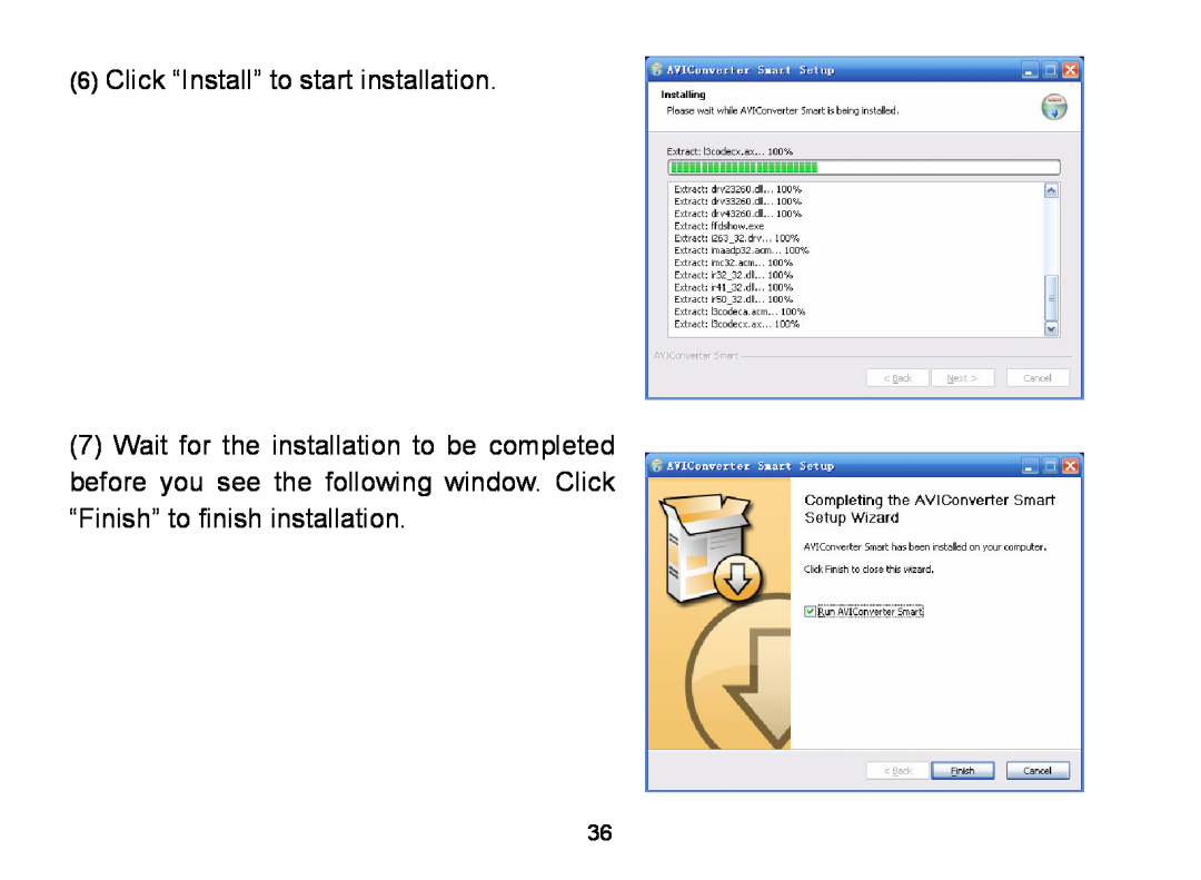 Nextar MA809 manual Click “Install”to start installation 