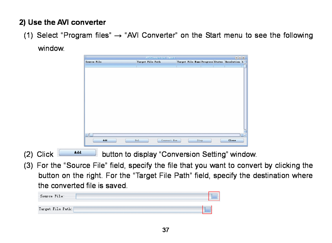 Nextar MA809 manual Use the AVI converter 
