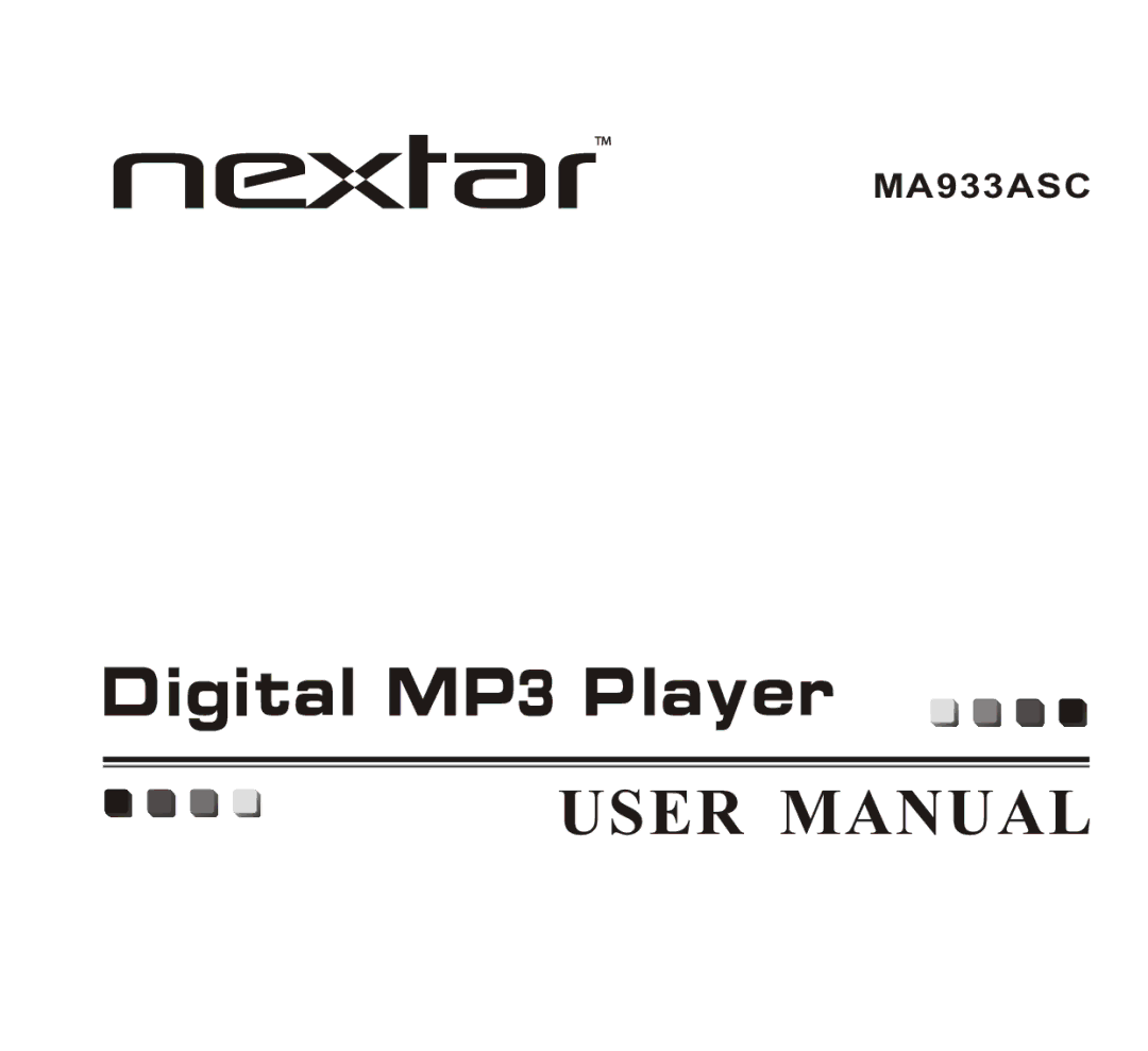 Nextar MA933ASC user manual 