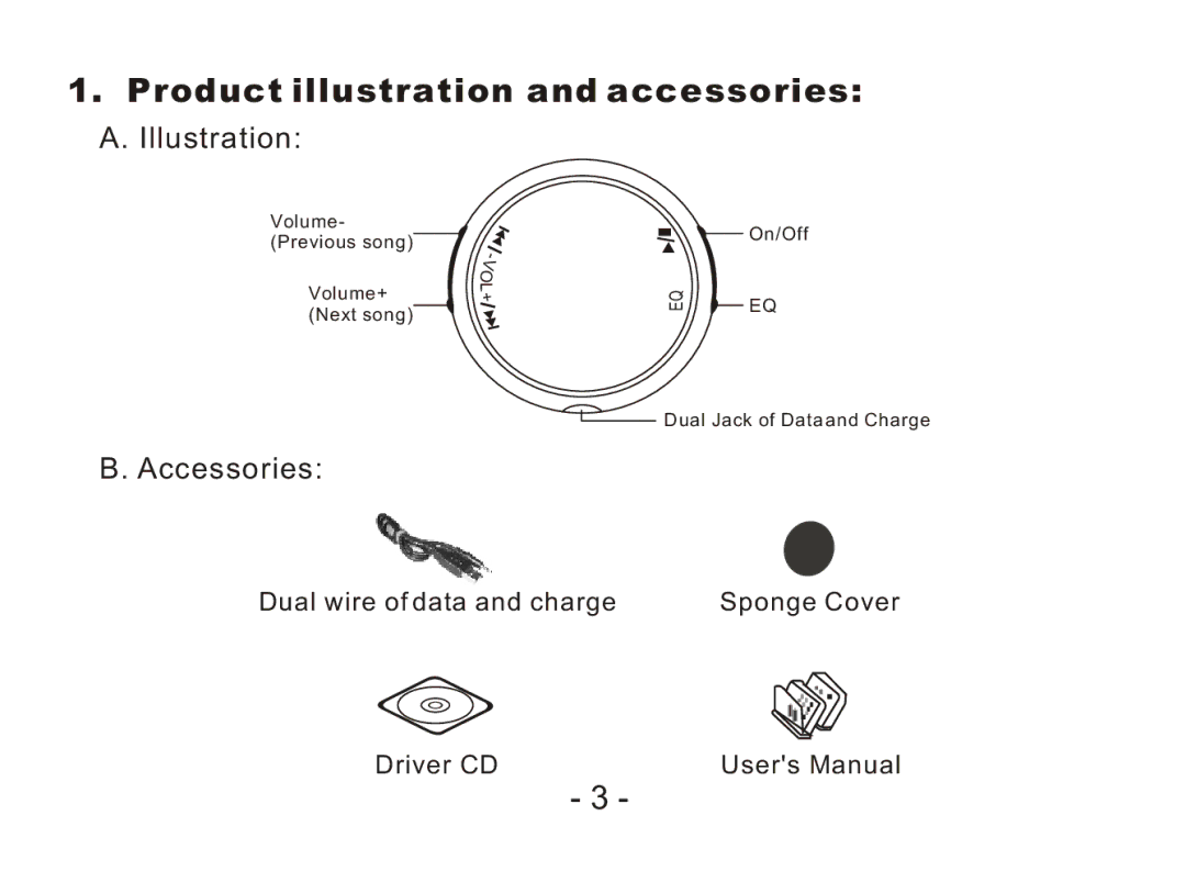 Nextar MA968 operation manual Product illustration and accessories 