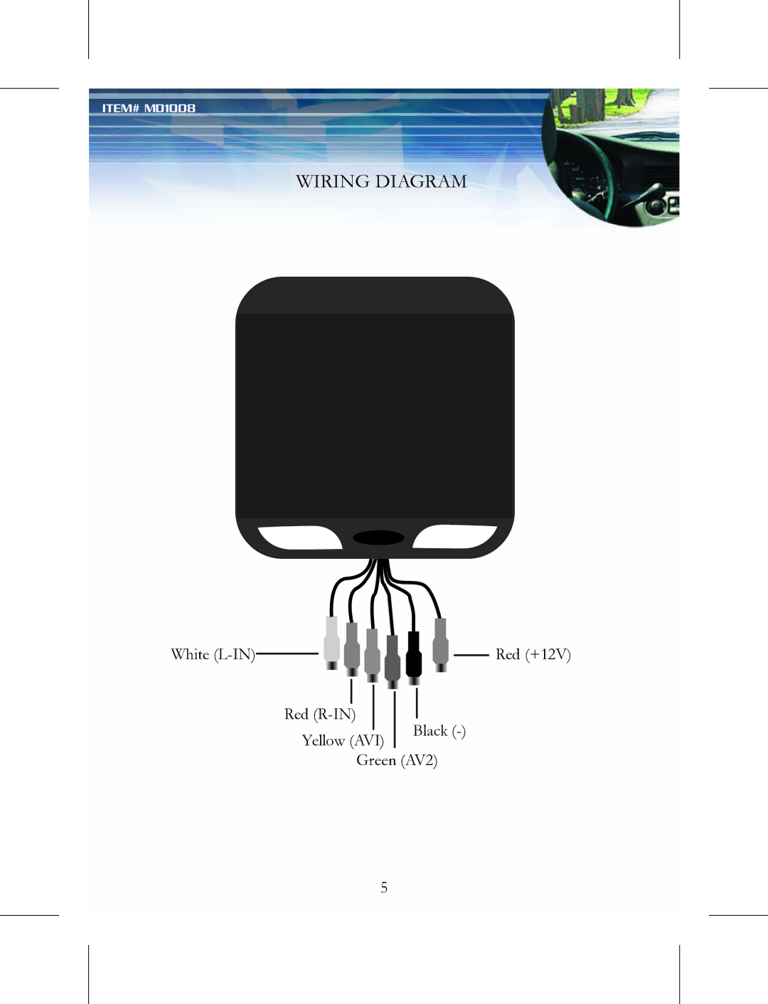 Nextar MD1008 instruction manual Wiring Diagram 