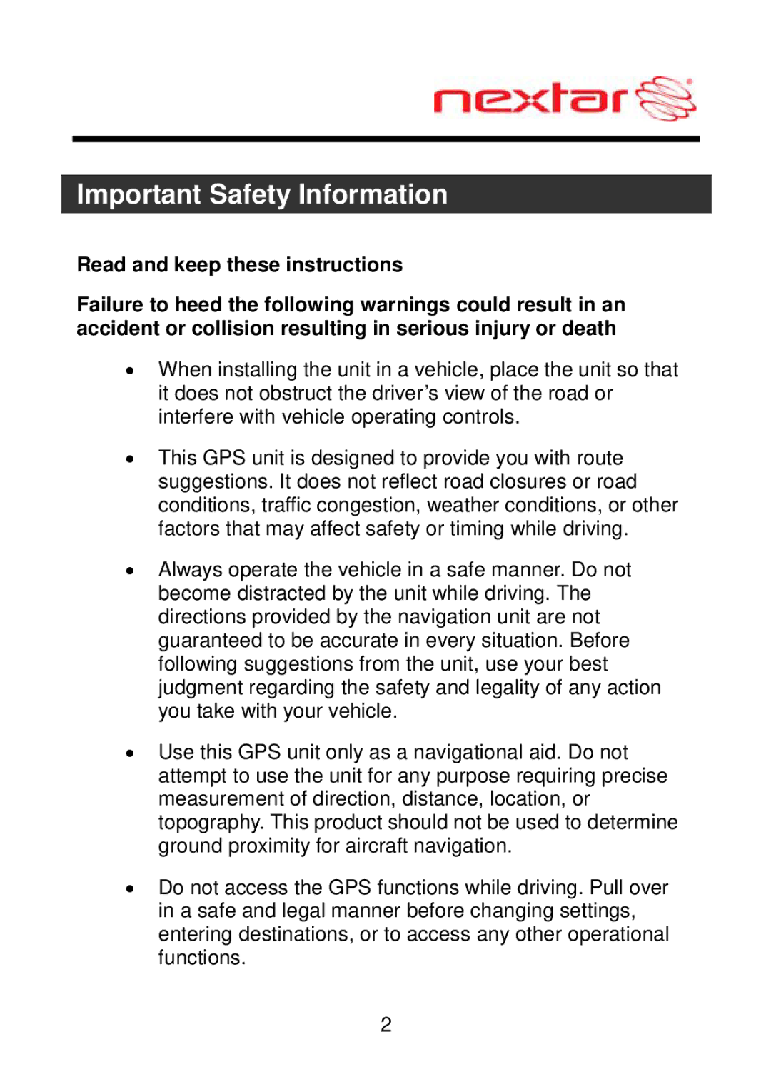 Nextar ME09EH, MEFH01 manual Read and keep these instructions 