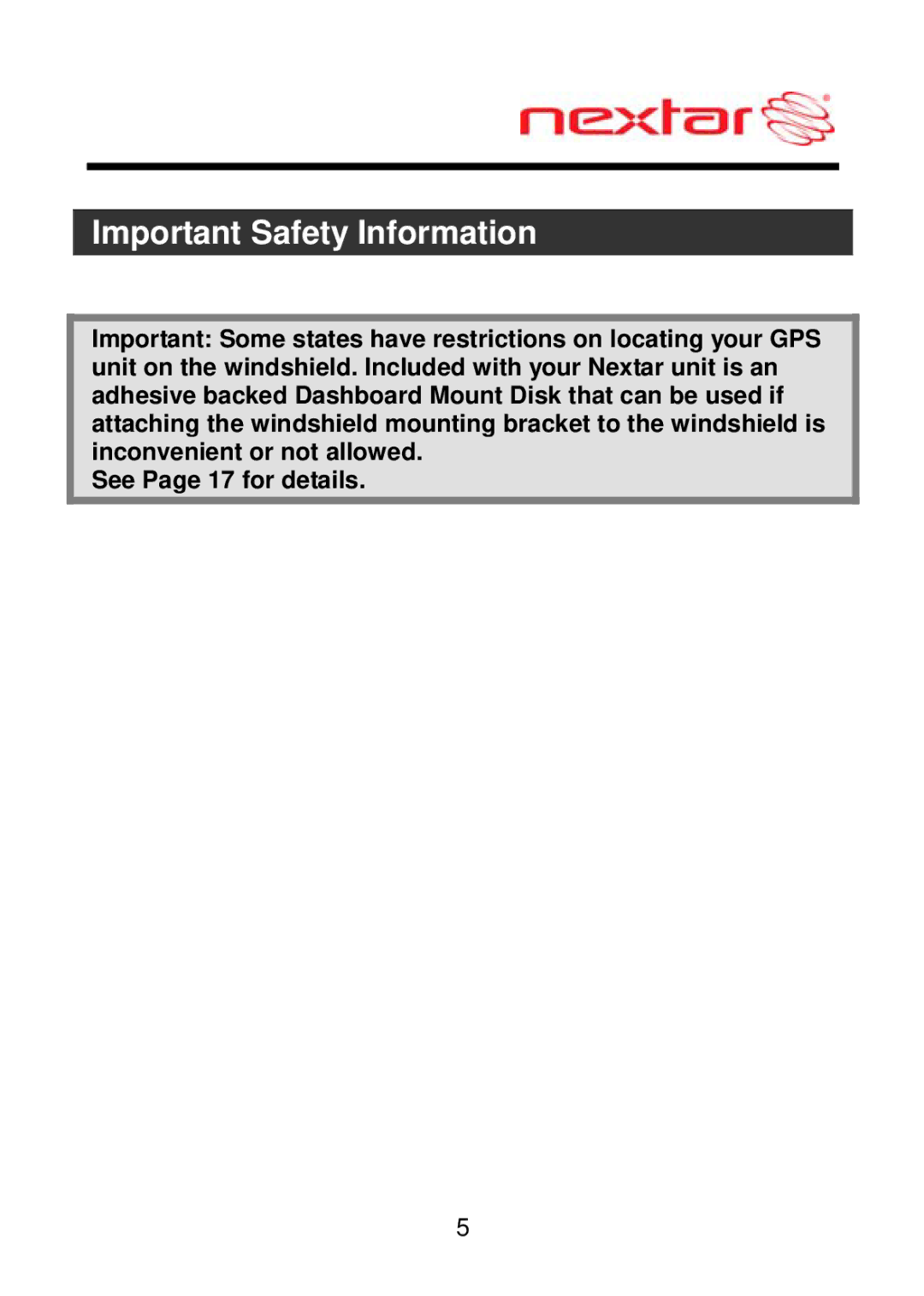 Nextar MEFH01, ME09EH manual Important Safety Information 