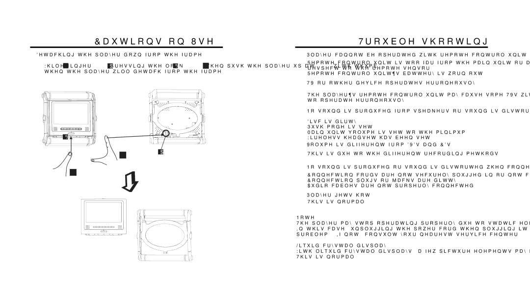 Nextar MP907 user manual Trouble shooting 