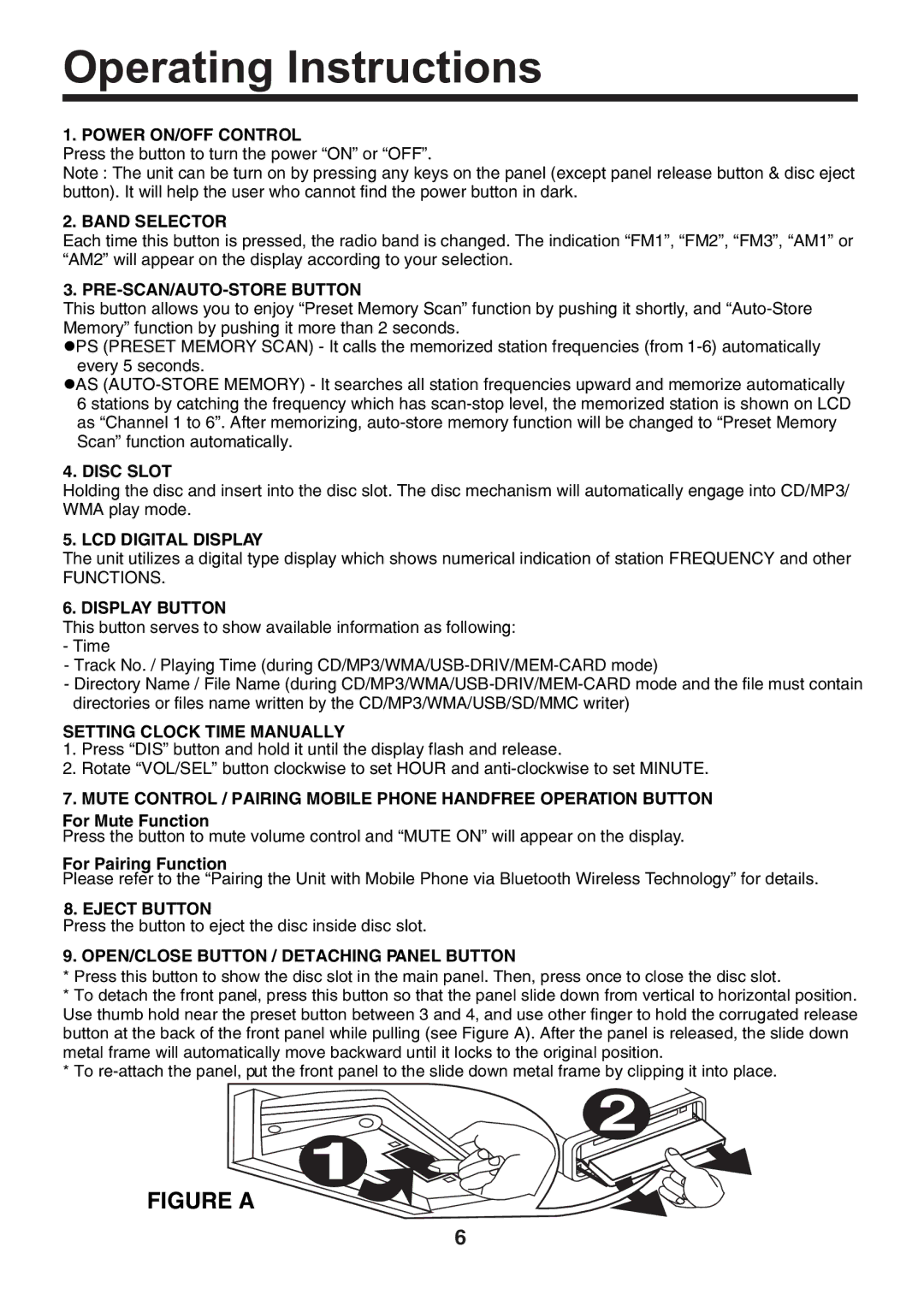 Nextar N CU 160 instruction manual Operating Instructions 