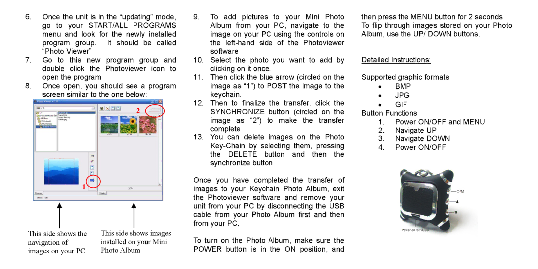 Nextar N1-101 instruction manual Bmp Jpg Gif 