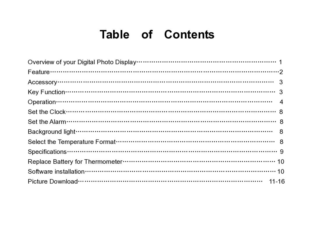 Nextar N1-504 manual Table of Contents 