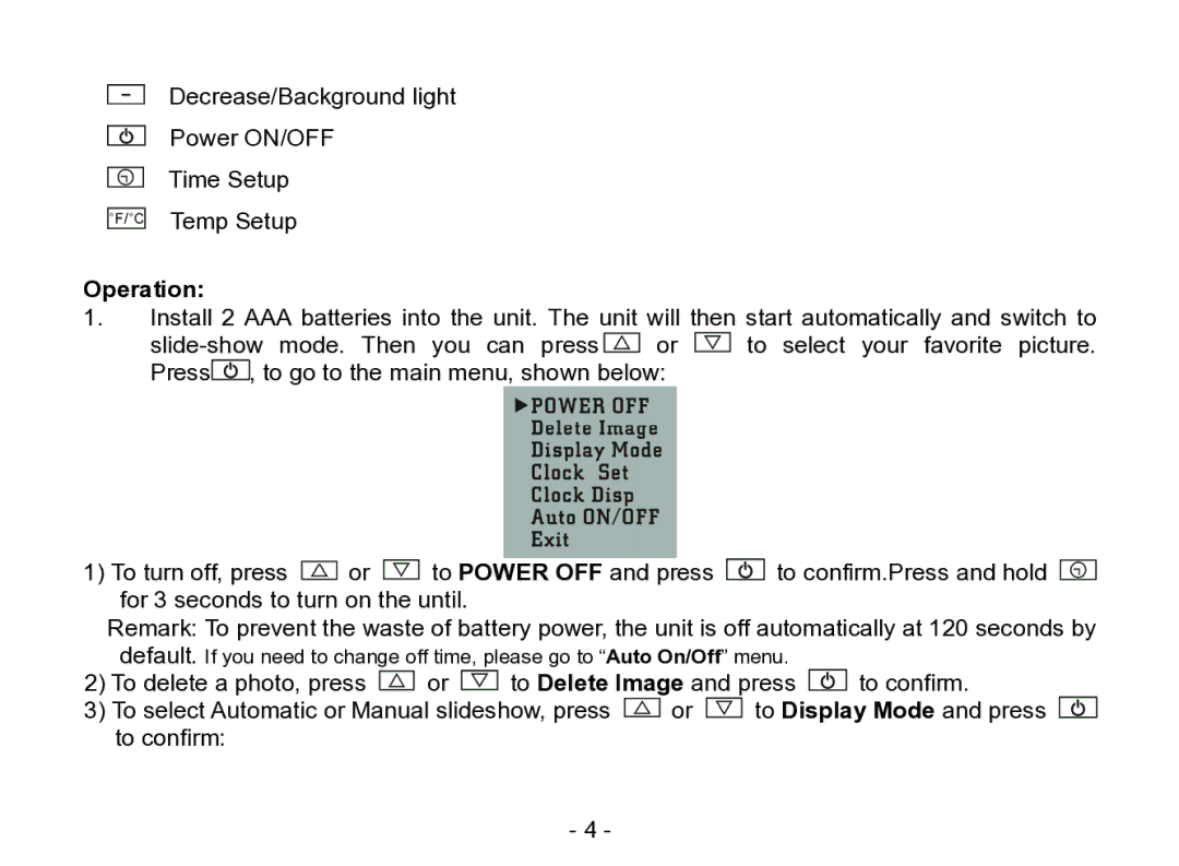 Nextar N1-504 manual Operation 