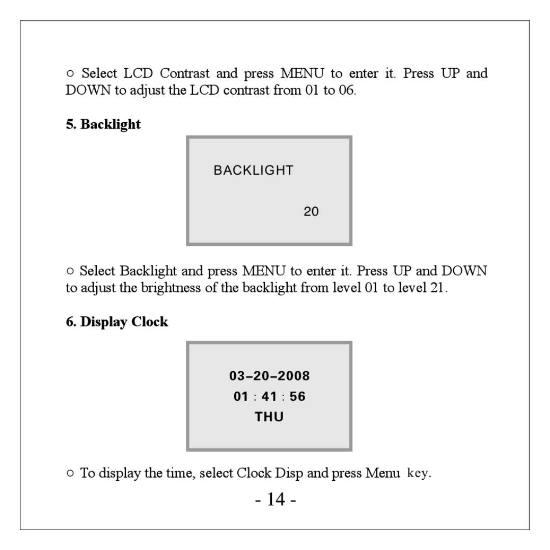 Nextar N1-505 manual Backlight 