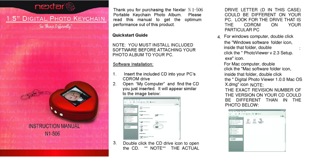 Nextar N1-506 quick start Quickstart Guide 