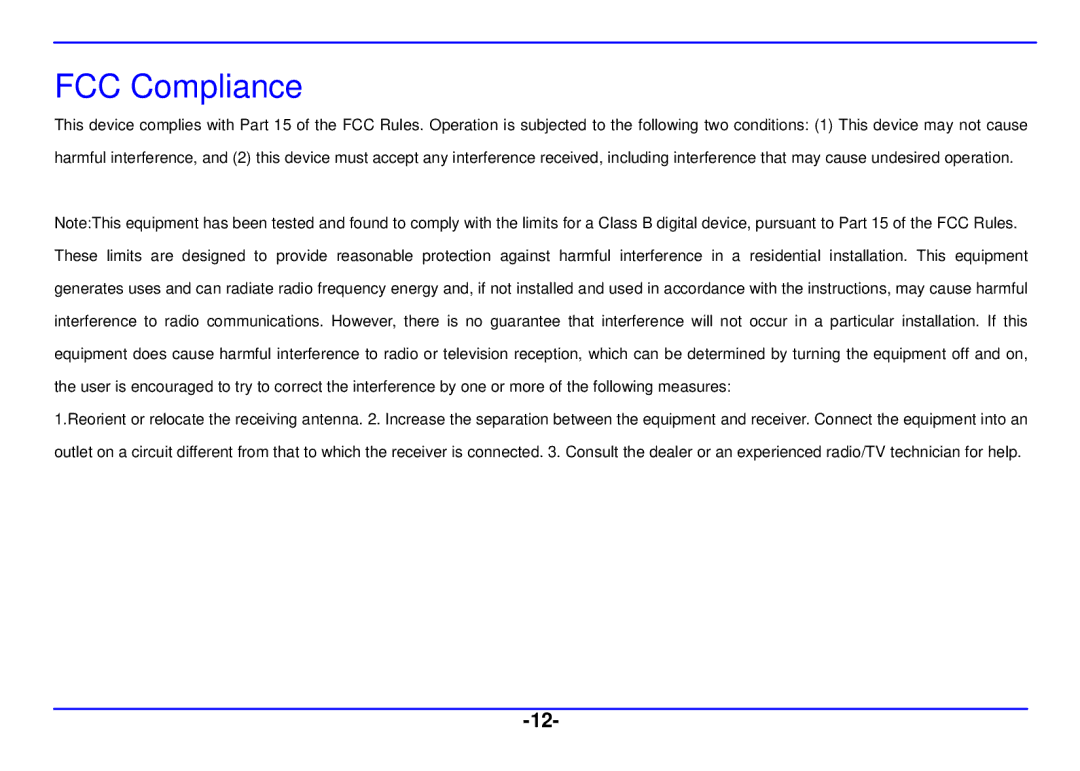 Nextar N3-507 manual FCC Compliance 