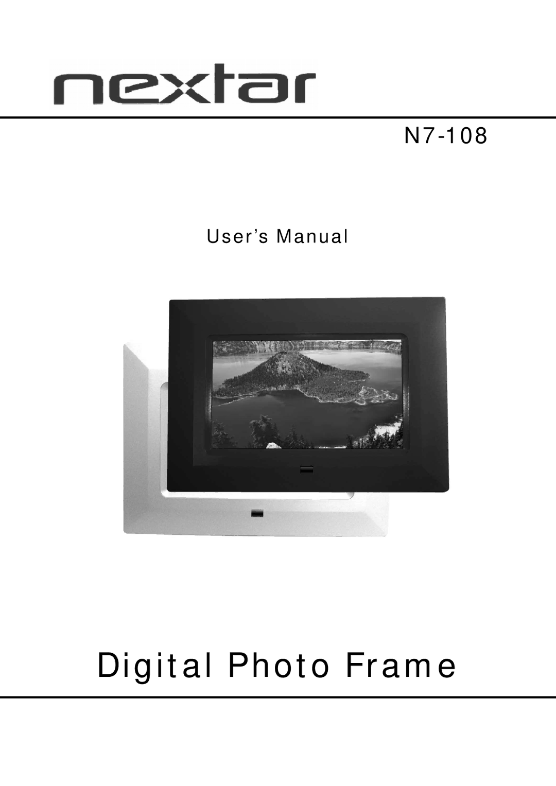 Nextar N7-108 user manual Digital Photo Frame 