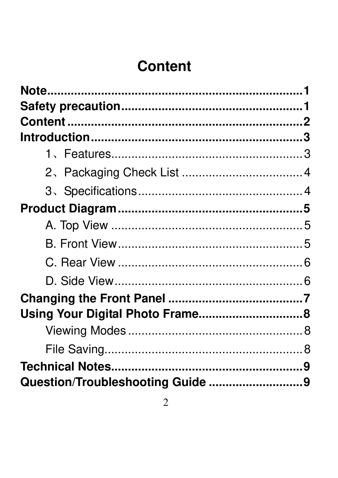 Nextar N7-202 manual Content 