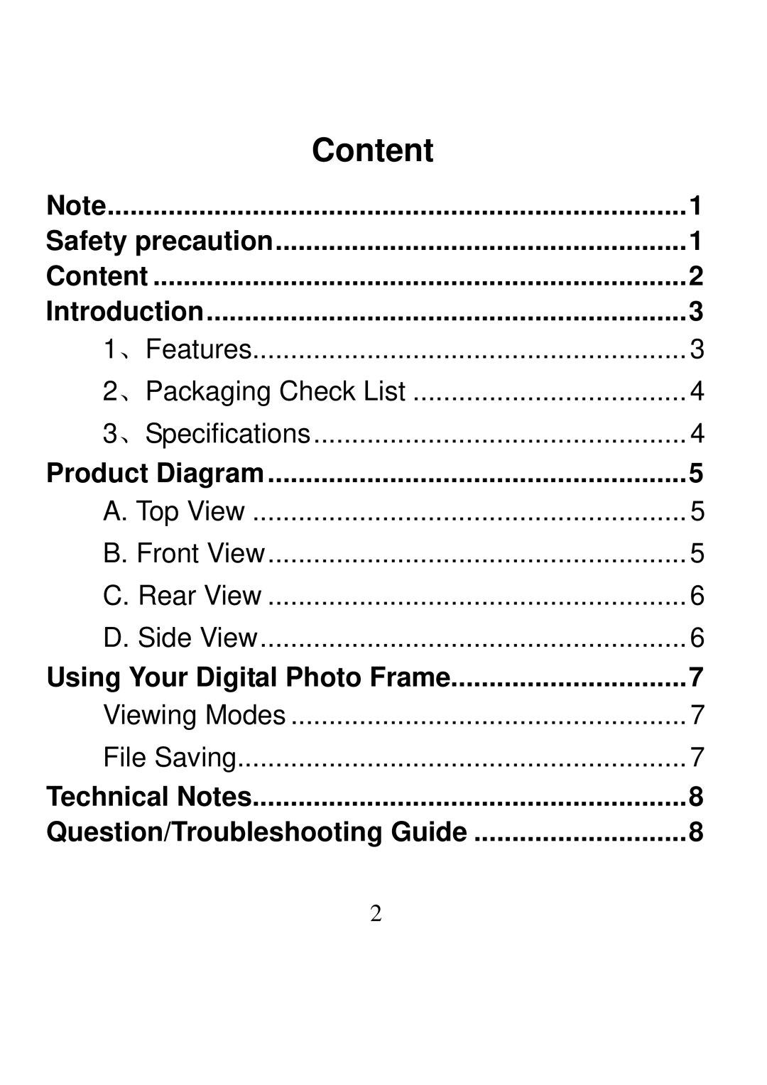 Nextar N7-203 manual Content 