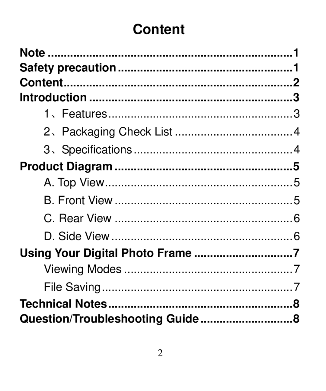 Nextar N7-207 manual Content 