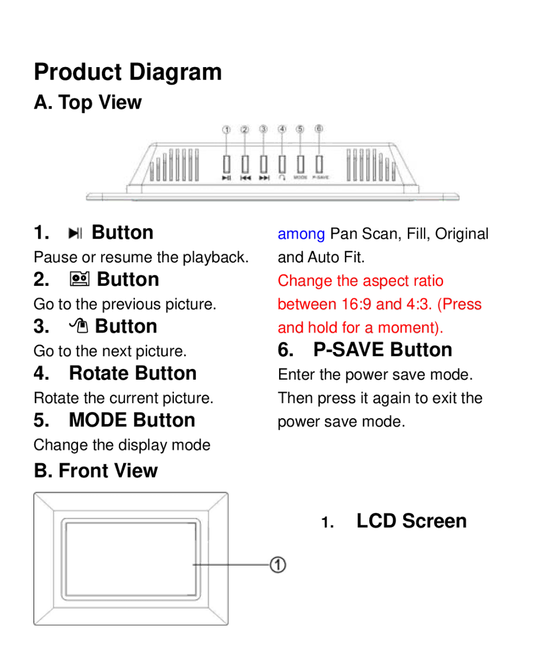 Nextar N7-207 manual Product Diagram 