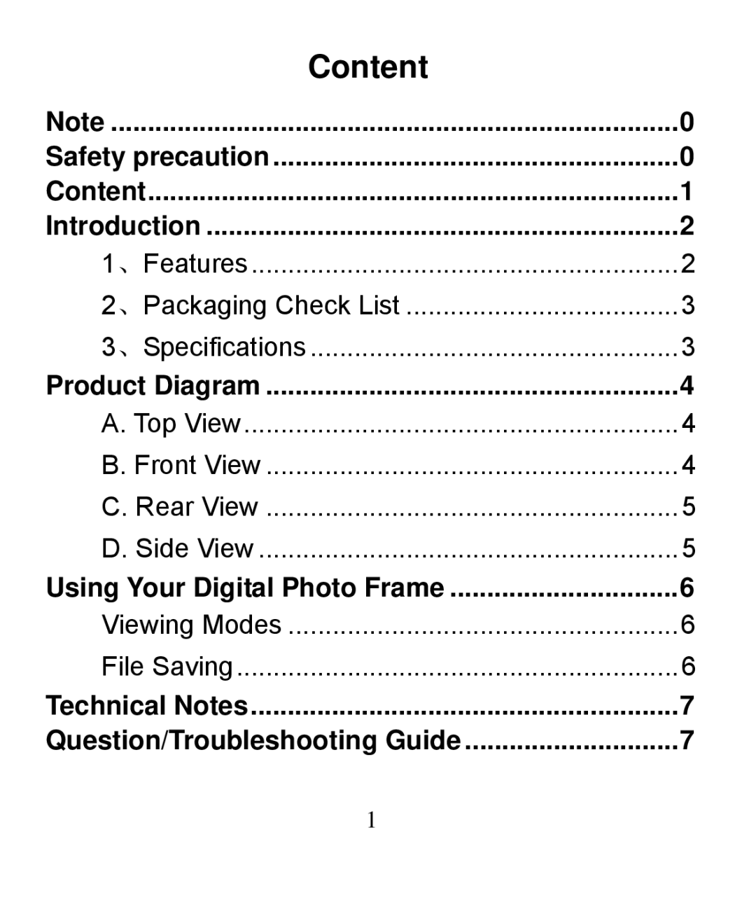 Nextar N7-208 manual Content 