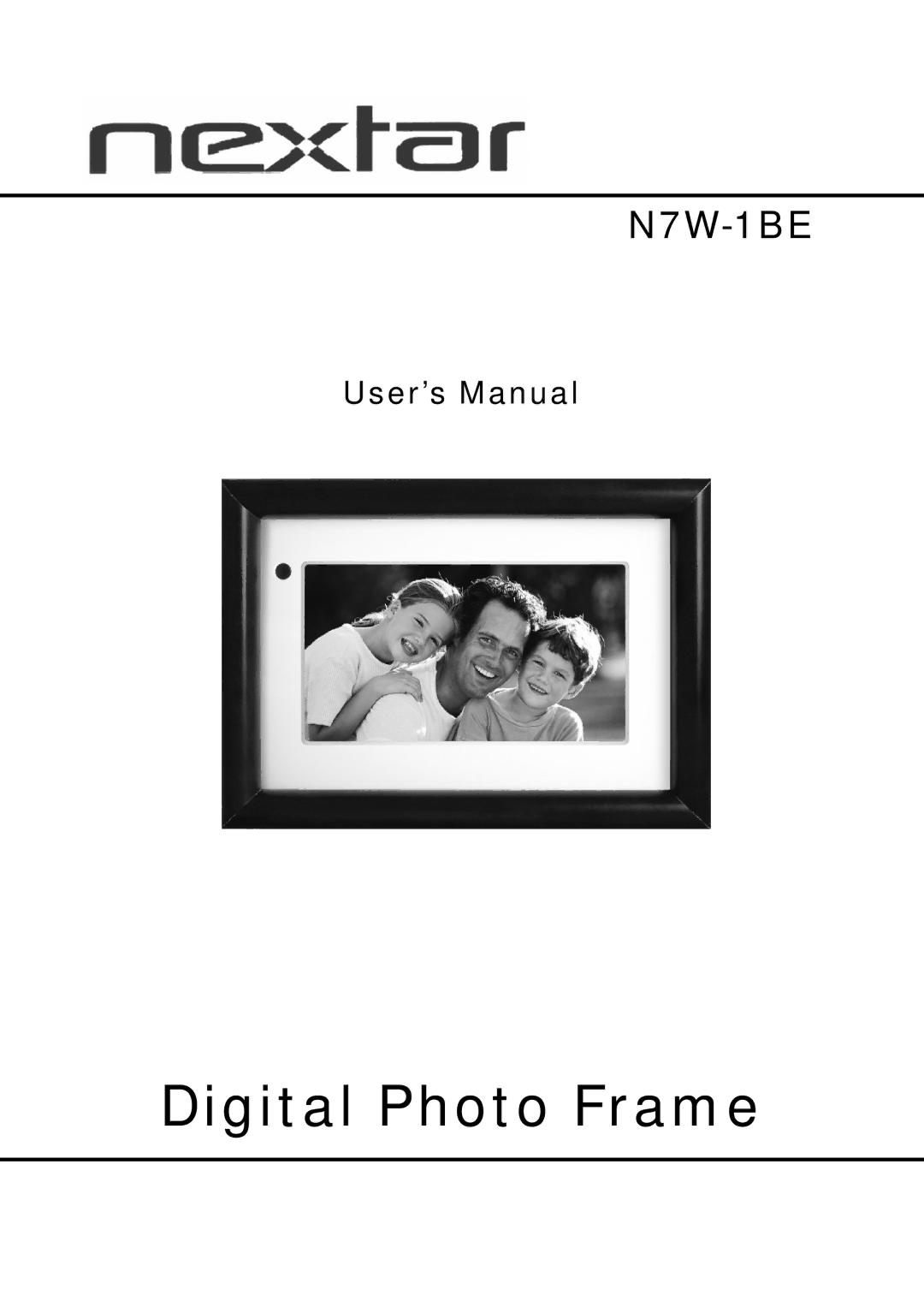 Nextar N7W-1BE user manual Digital Photo Frame 