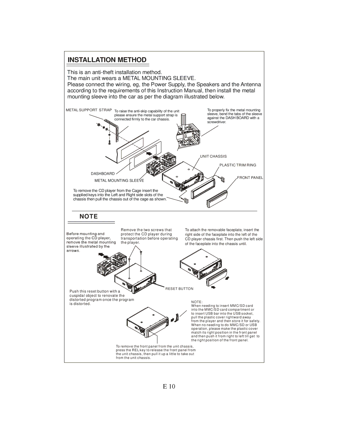 Nextar NC990C manual Installation Method 