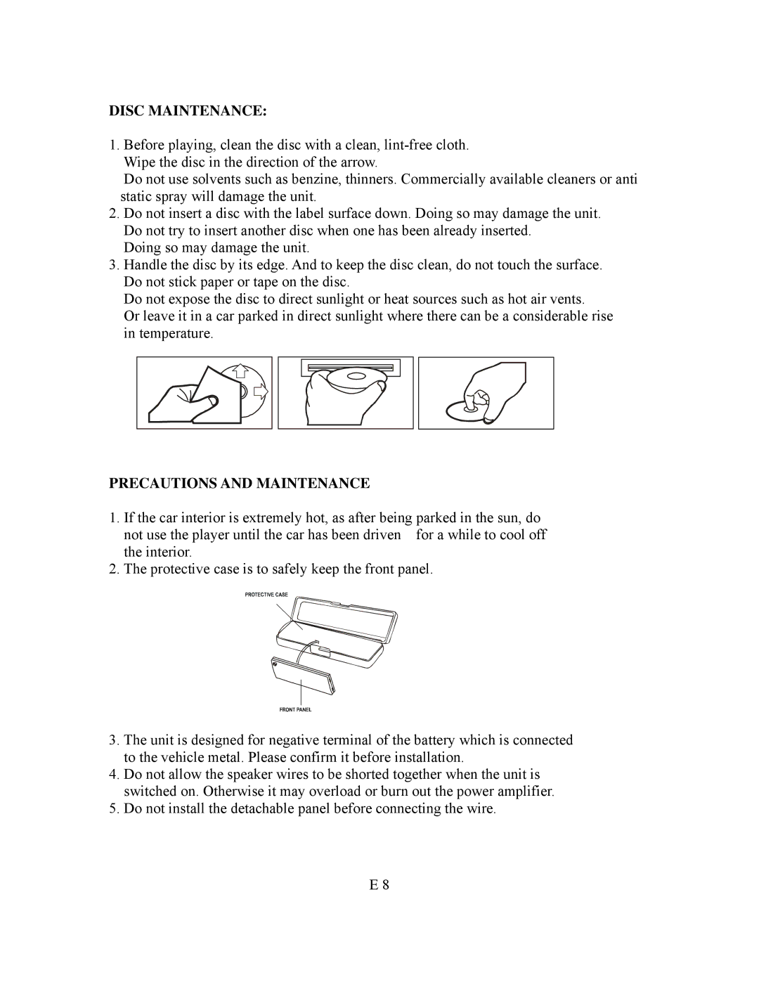 Nextar NC990C manual Disc Maintenance, Precautions and Maintenance 