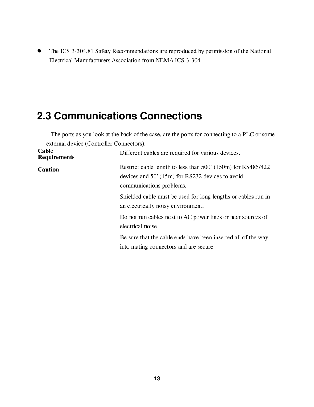 Nextar NP-610X user manual Communications Connections, Requirements 