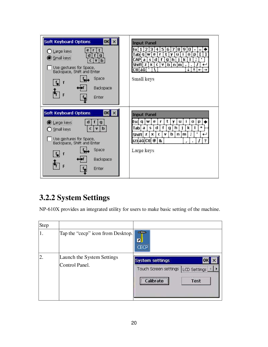 Nextar NP-610X user manual System Settings 