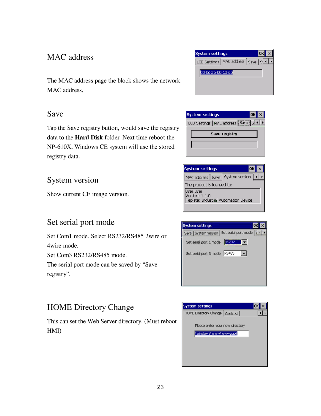 Nextar NP-610X user manual MAC address 