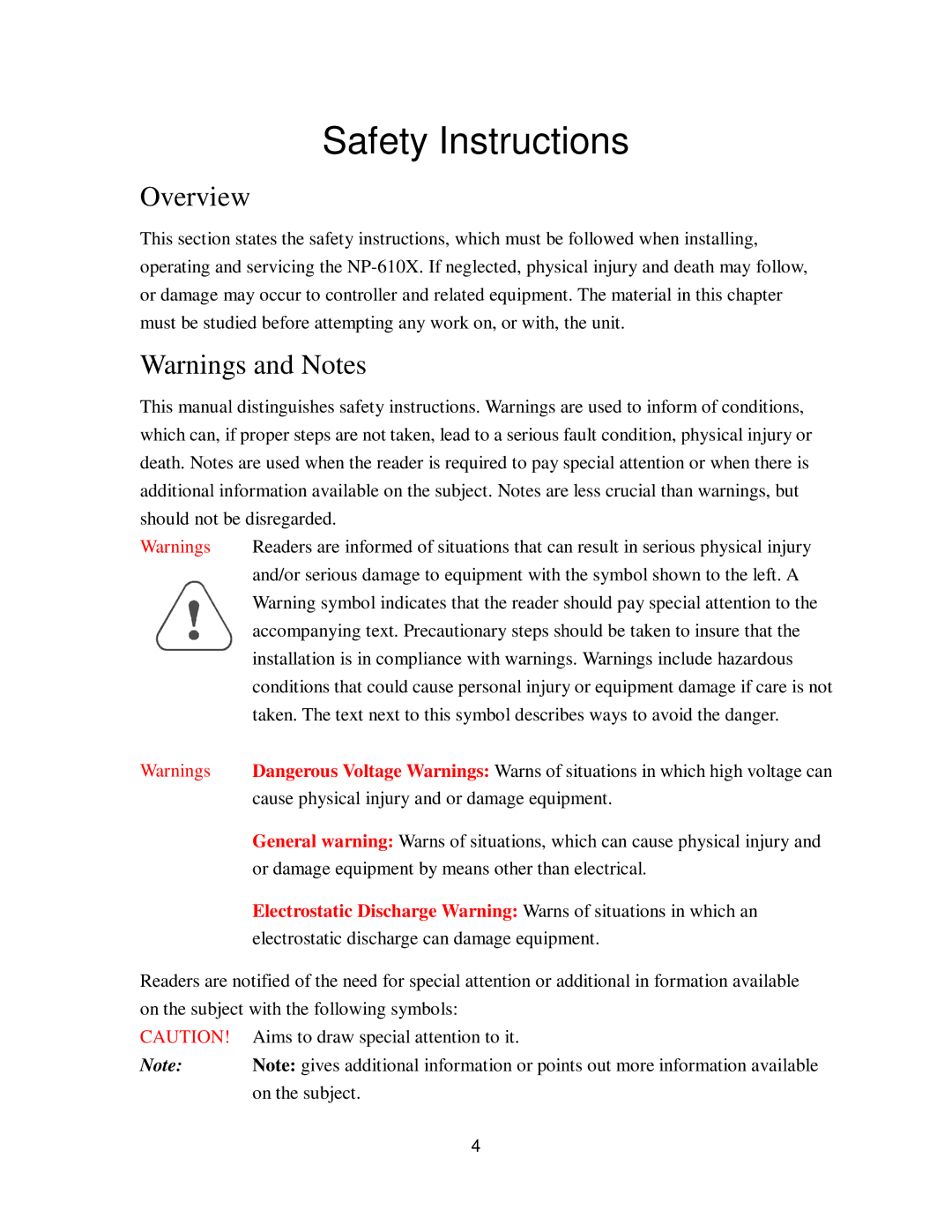 Nextar NP-610X user manual Safety Instructions, Overview 