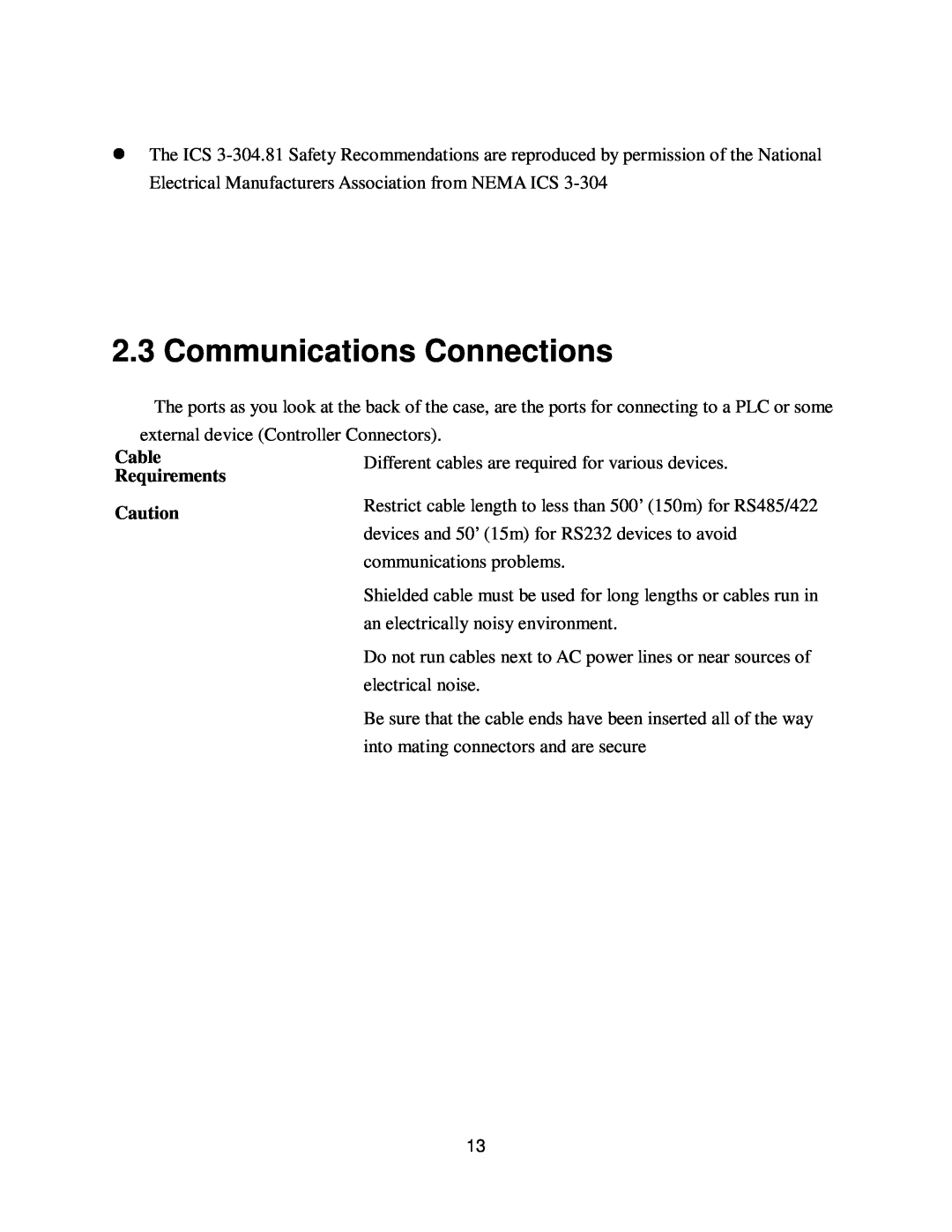 Nextar NP-610X user manual Communications Connections, Requirements 