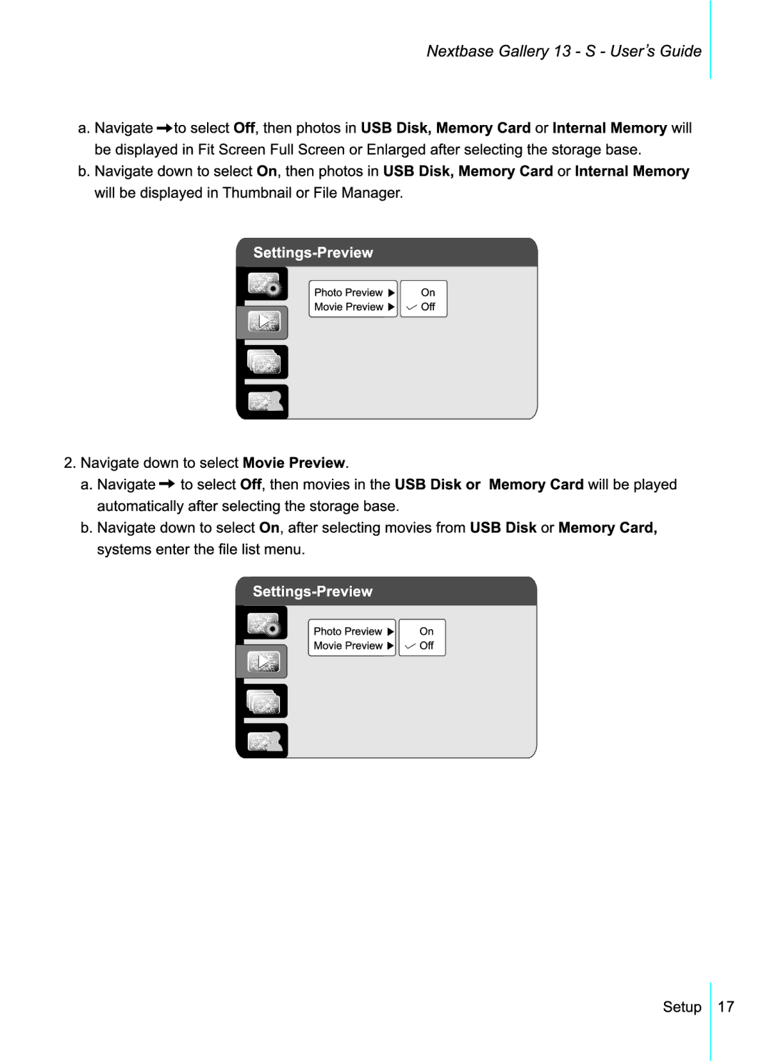 NextBase Gallery 13-S manual 