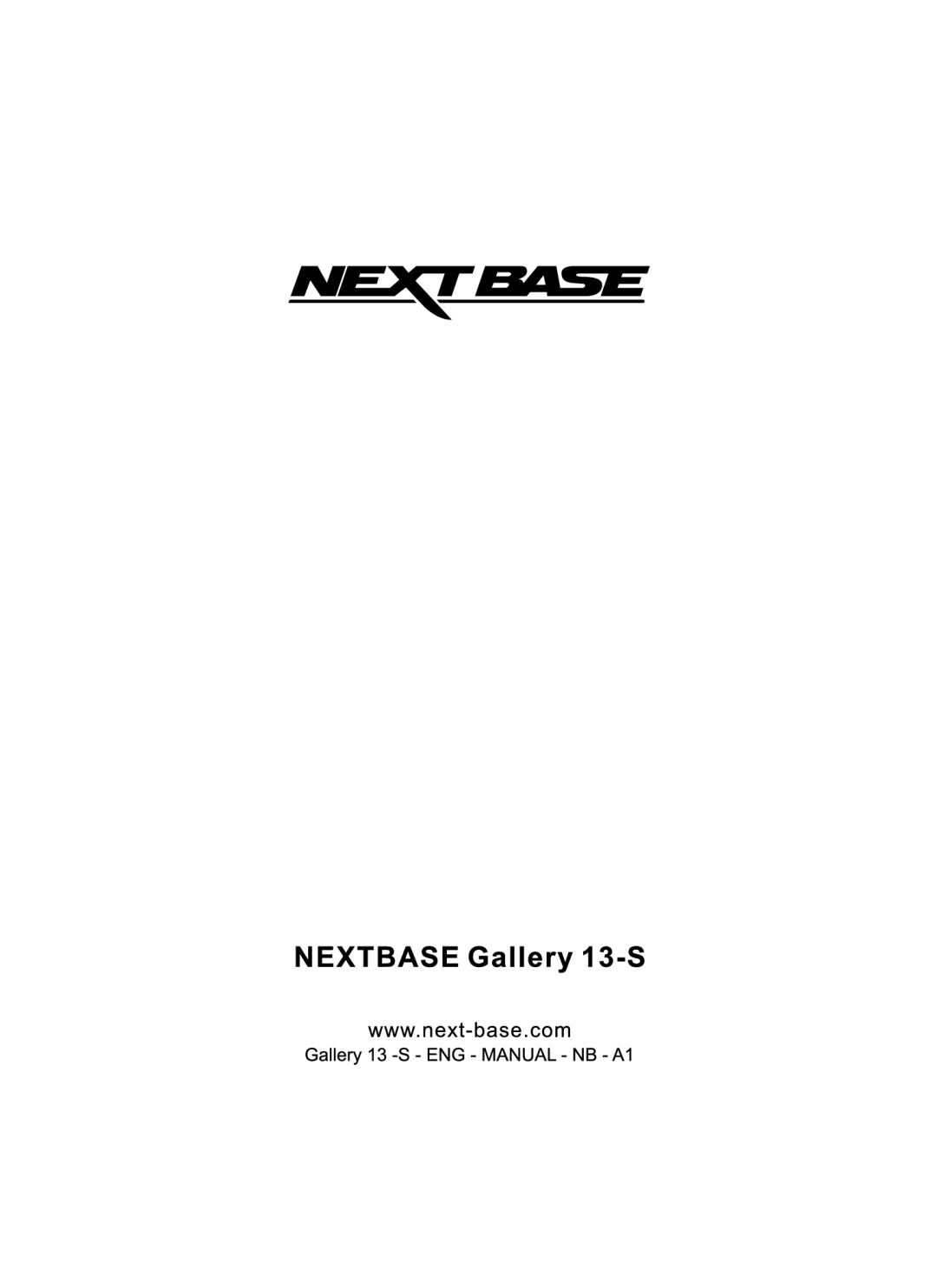 NextBase Gallery 13-S manual 