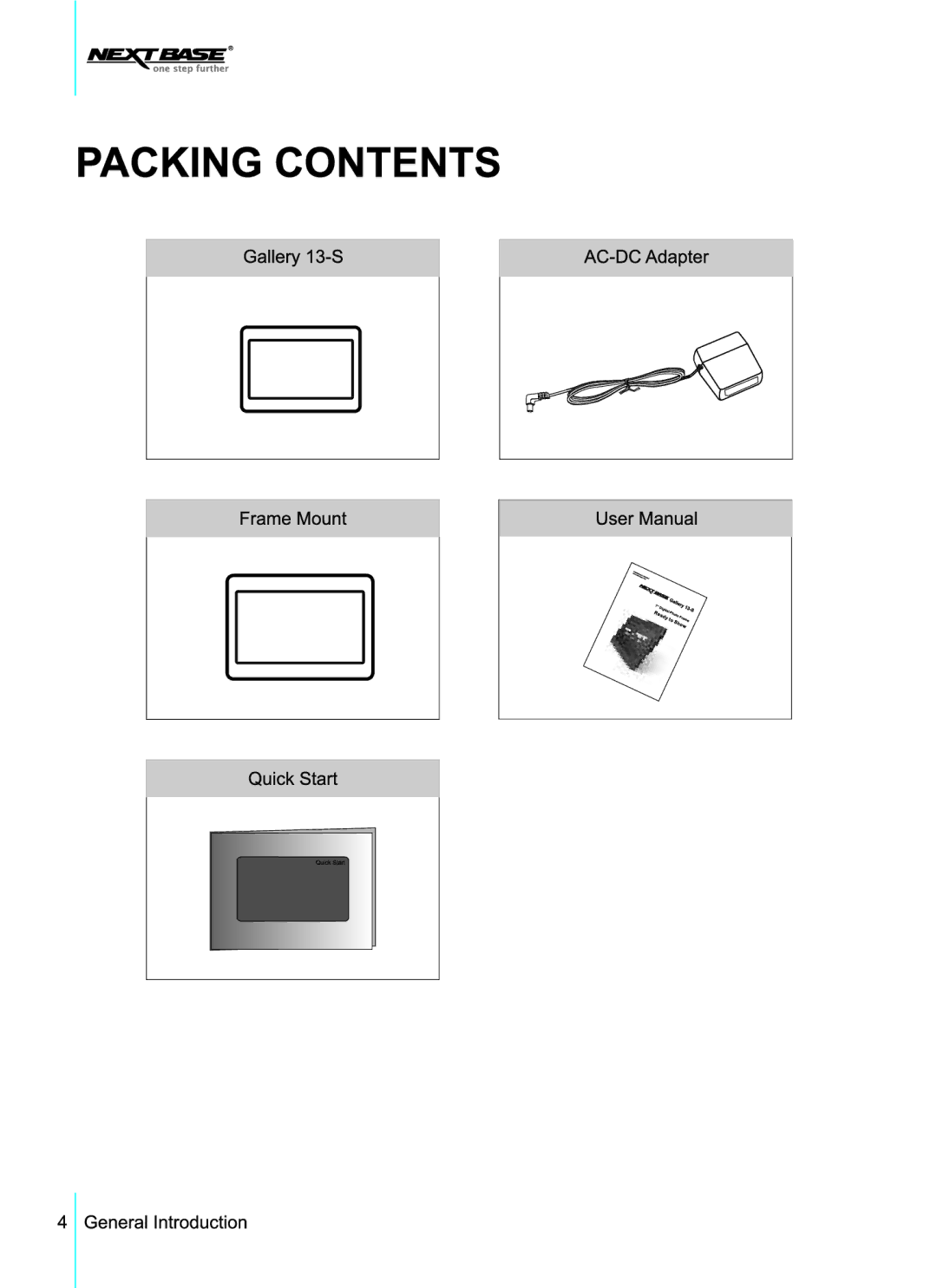 NextBase Gallery 13-S manual 