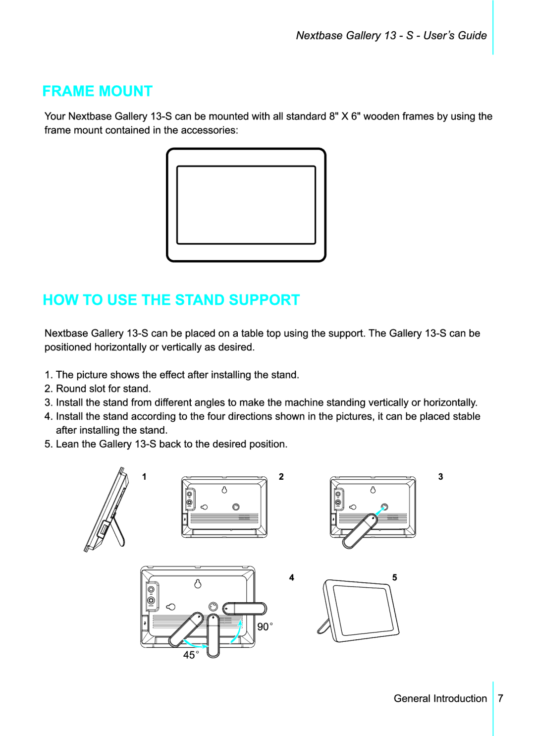 NextBase Gallery 13-S manual 