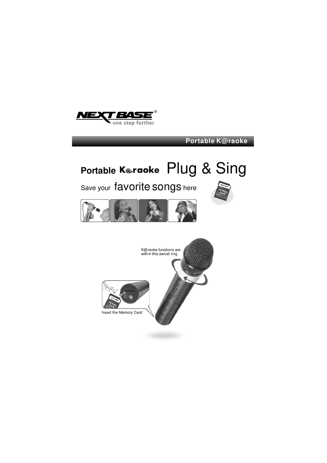 NextBase Microphone manual Portable Plug & Sing 