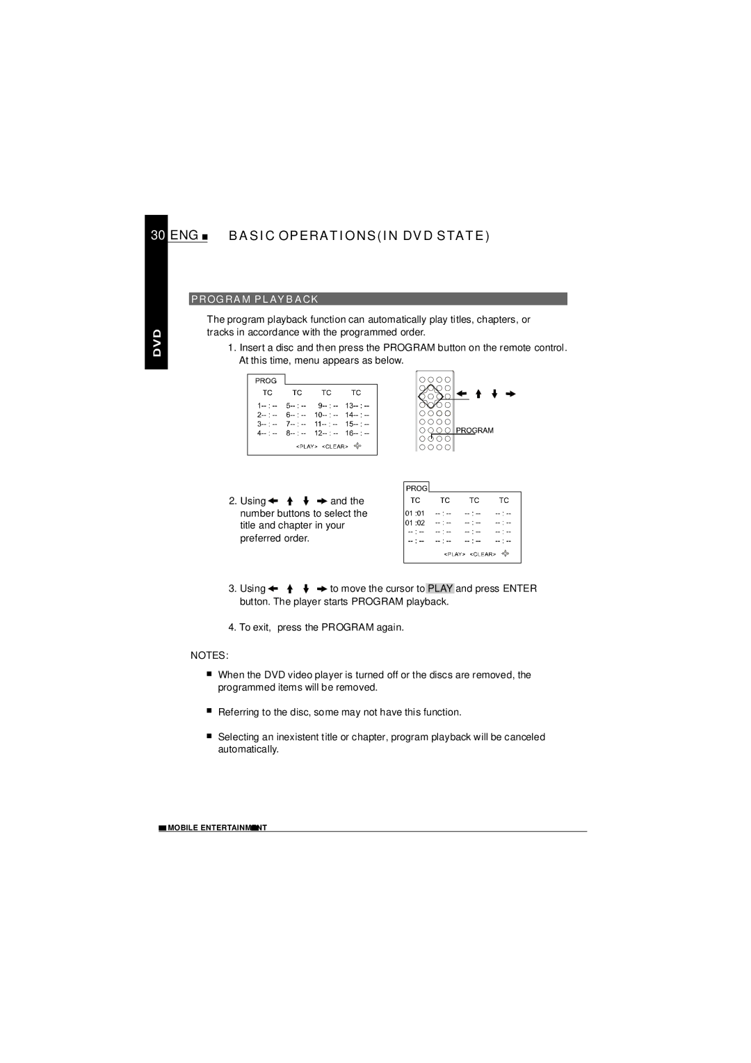 NextBase SDV1102-D operating instructions Program Playback 