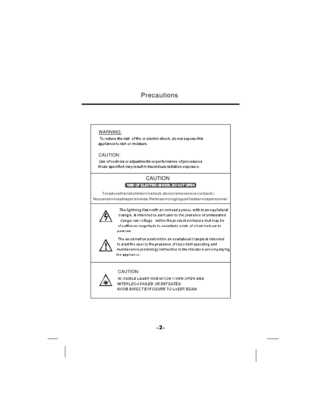 NextBase SDV17-SQ manual Precautions 