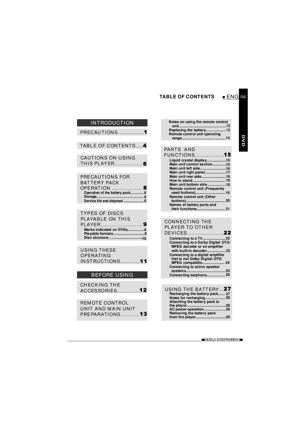 NextBase SDV37-SD operating instructions Introduction, Before Using 