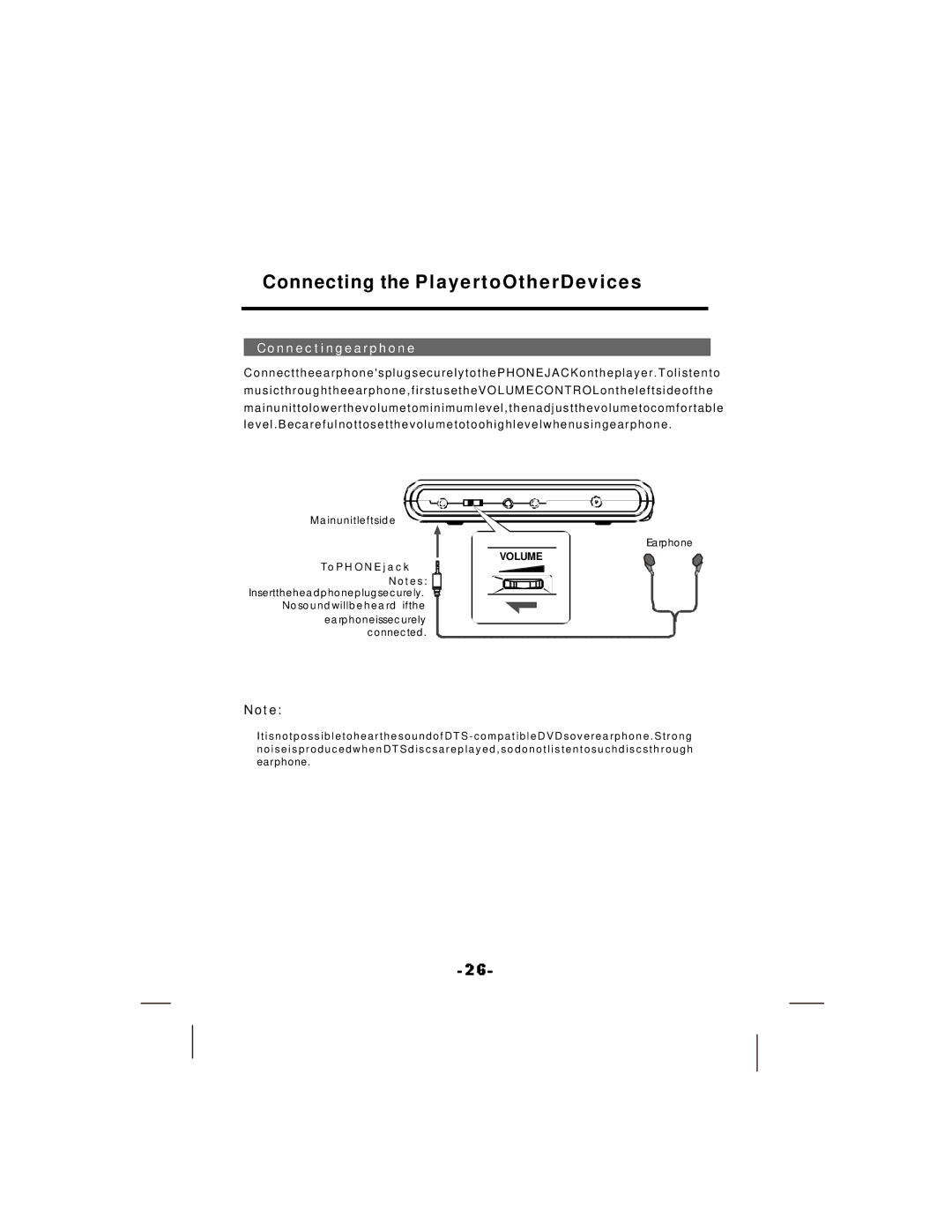 NextBase SDV37-SQ manual Connectingearphone, ToPHONEjack 