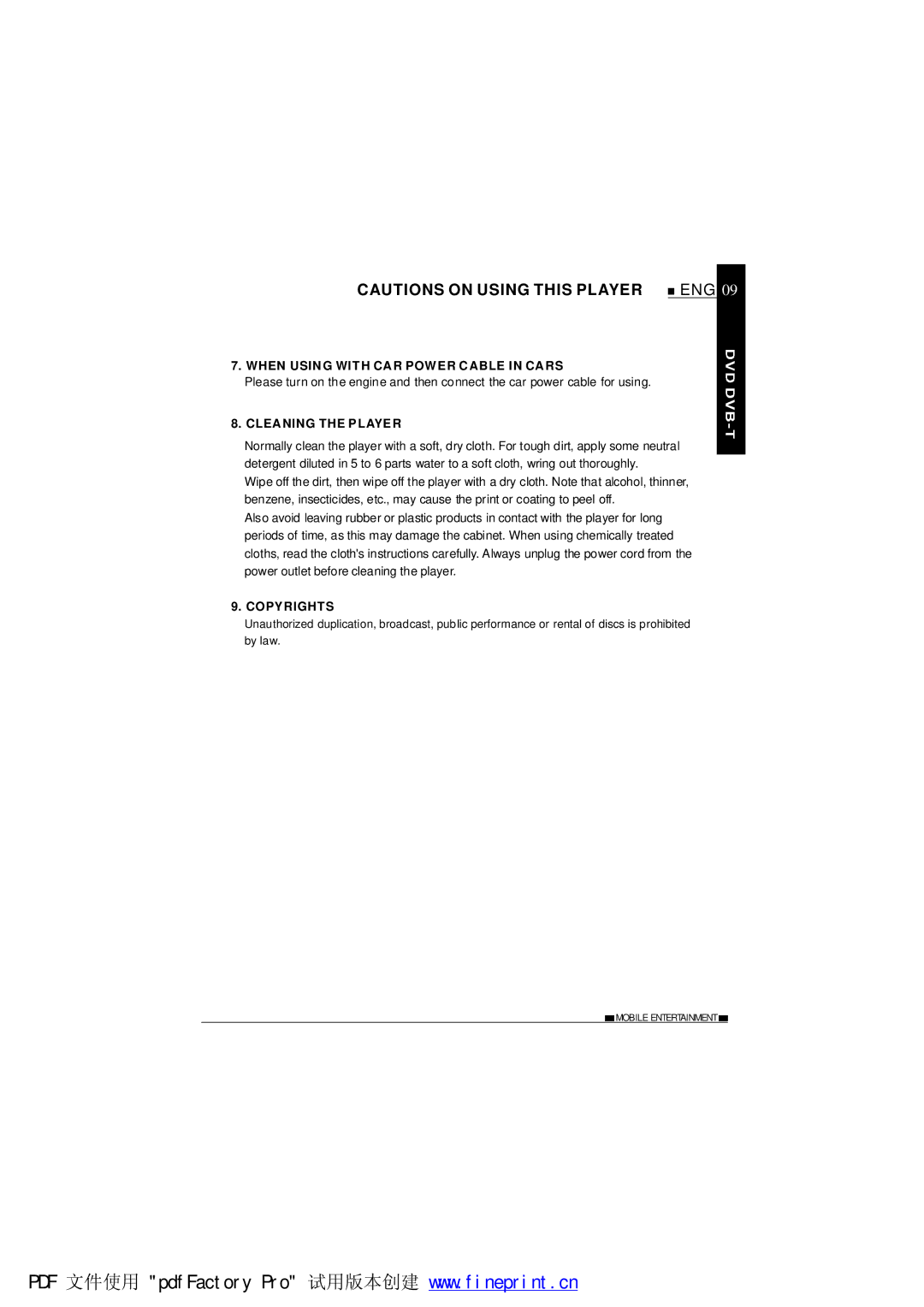 NextBase SDV485-B operating instructions When Using with CAR Power Cable in Cars 