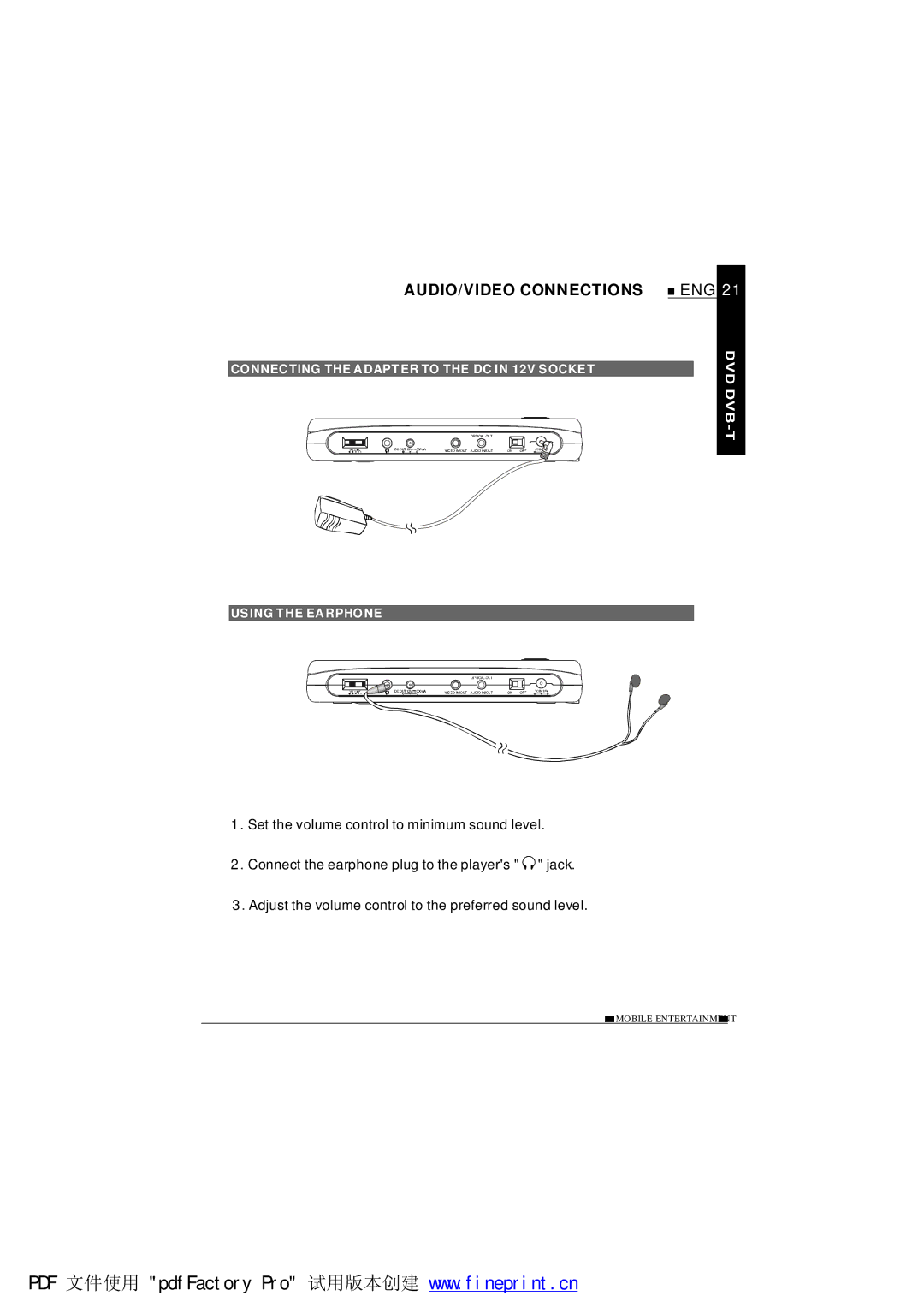 NextBase SDV485-B operating instructions AUDIO/VIDEO Connections 