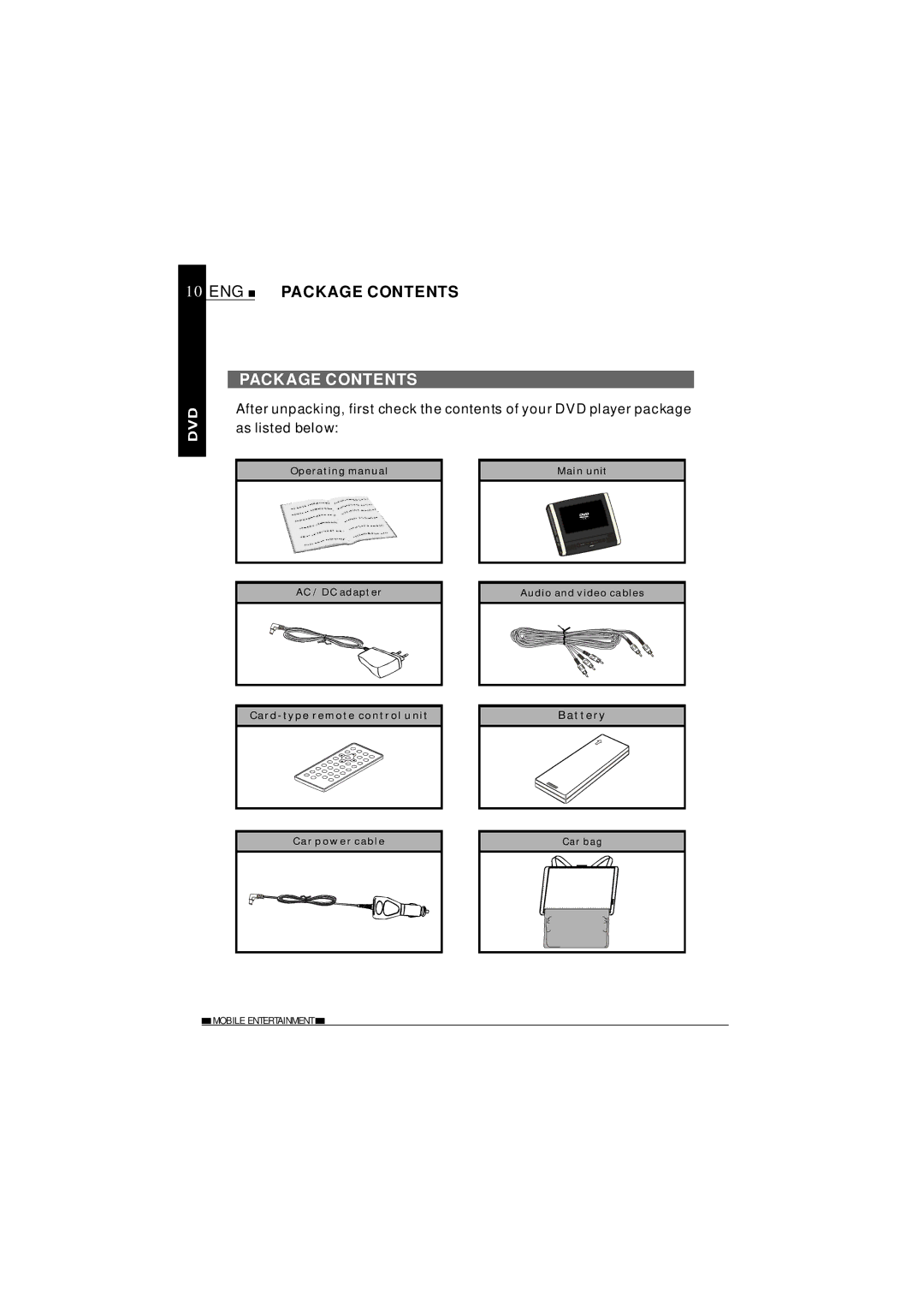 NextBase SDV620-B operating instructions Package Contents 