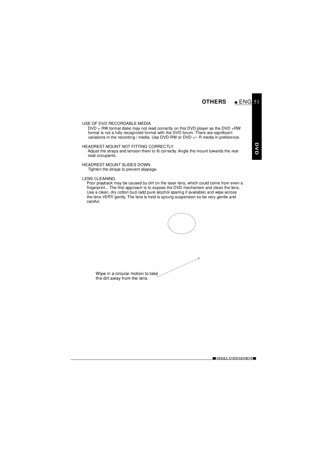 NextBase SDV685-AC operating instructions Headrest Mount Slides Down 