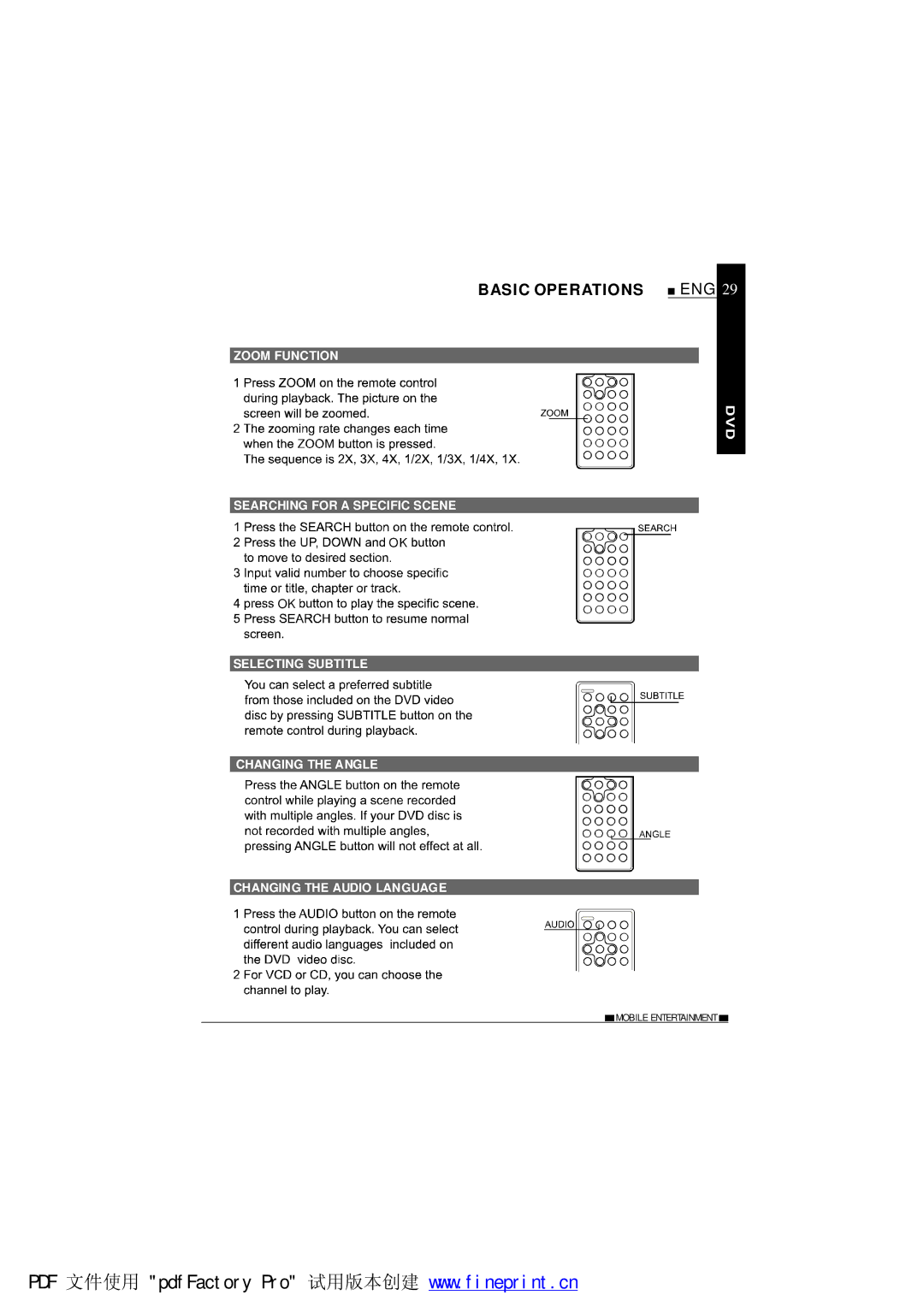 NextBase SDV685-AM operating instructions Basic Operations 