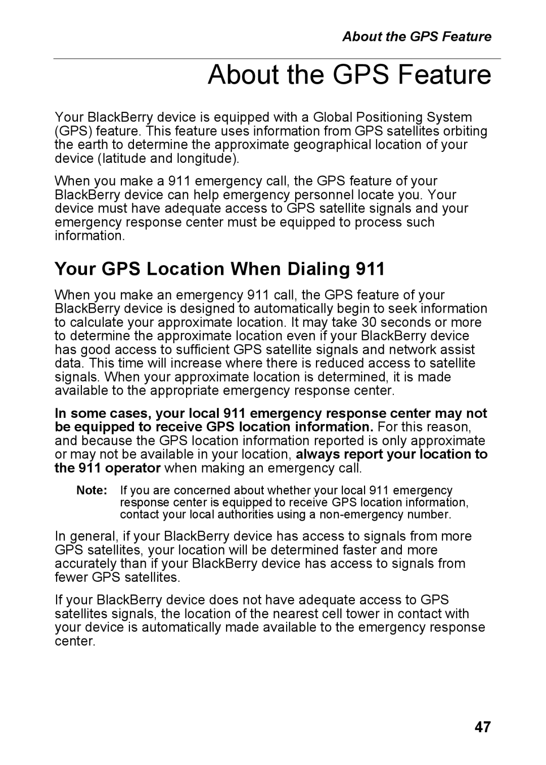 Nextel comm 7520 manual About the GPS Feature, Your GPS Location When Dialing 